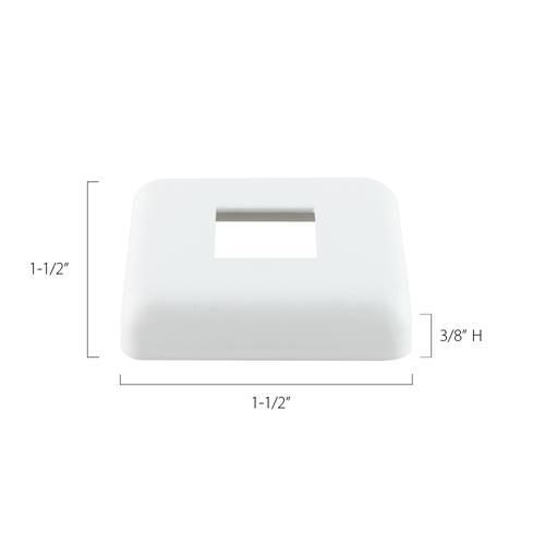Steel Base Collars - 5/8 in. Square - Designer White (Discount Metal Balusters America)